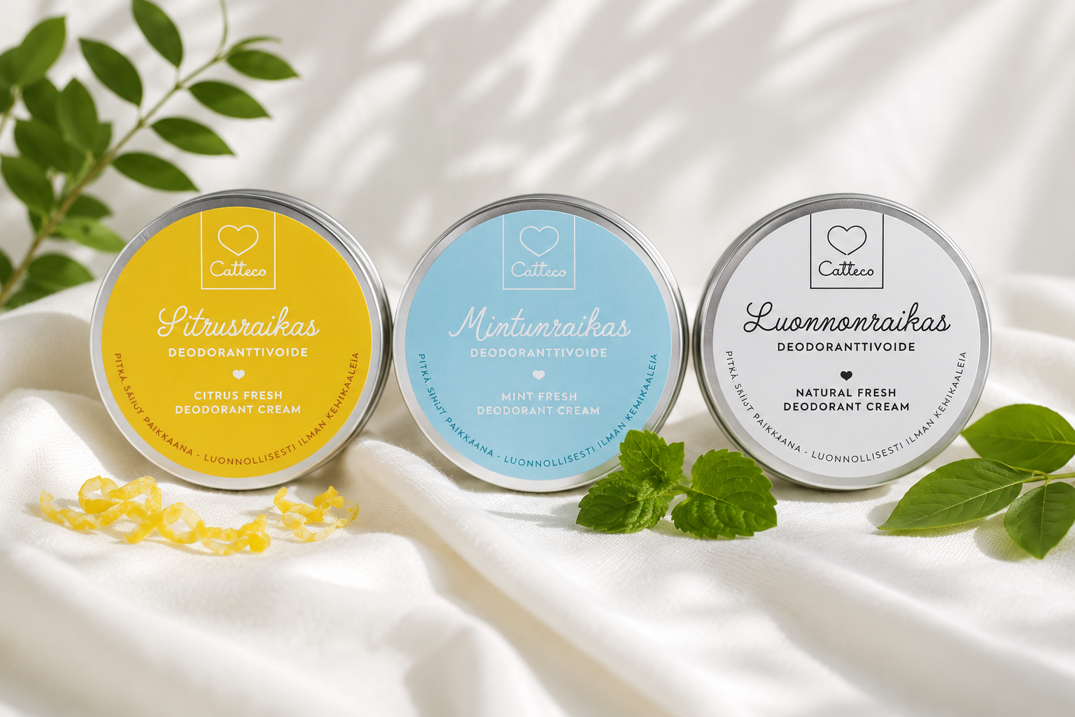 Naturlig fräschhet hela dagen – upptäck Cattecos naturliga deodorantkrämer