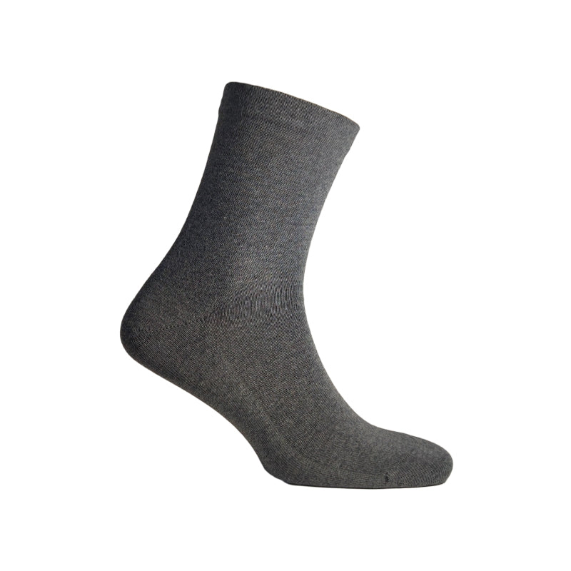 GREENGO MJUK TOPP-SOCKA MED DUBBLA BOTTEN, SVART OCH GRÅ