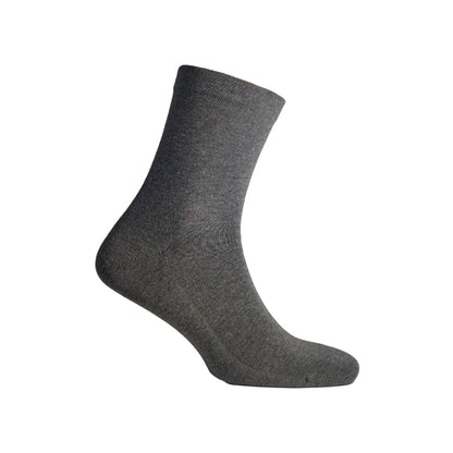 GREENGO MJUK TOPP-SOCKA MED DUBBLA BOTTEN, SVART OCH GRÅ