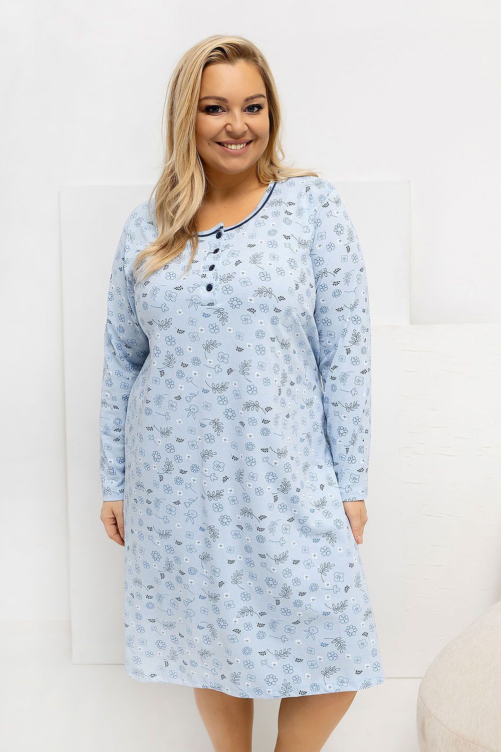  Plus Size Nightgown model 223308 Forever Pink 